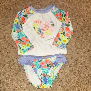 Cat&Jack - Floral Kids Swim Set - Multicolor- Sz 18M